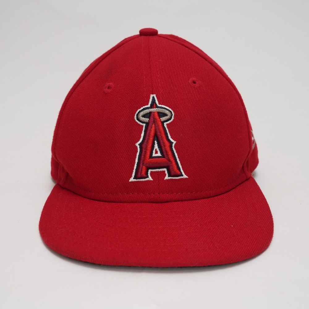 New Era 59FIFTY Los Angeles Angels Youth 6 3/8 Red‎ Fitted MLB On Field Cap - Picture 2 of 9